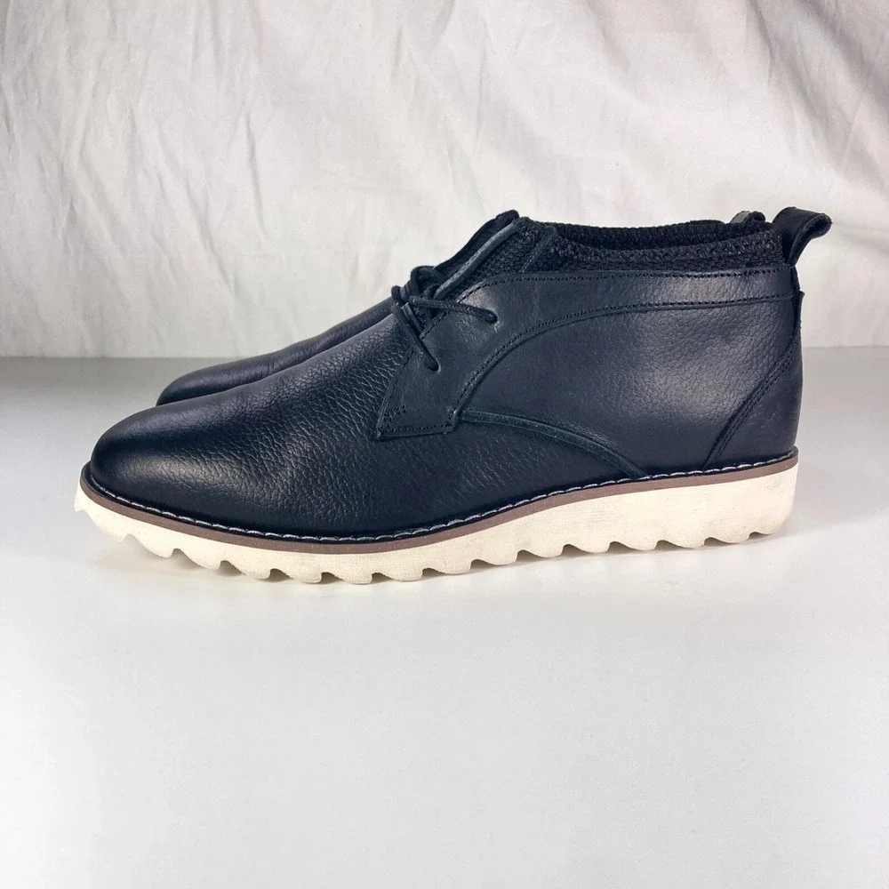 Territory Leather Chukka Sneaker Boots Patton Black White Hybrid Shoe Mens 9.5